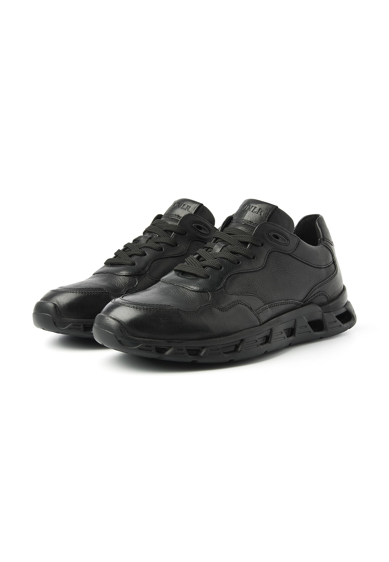 Zwart gladleren Orlando sneaker 'Shiny black'