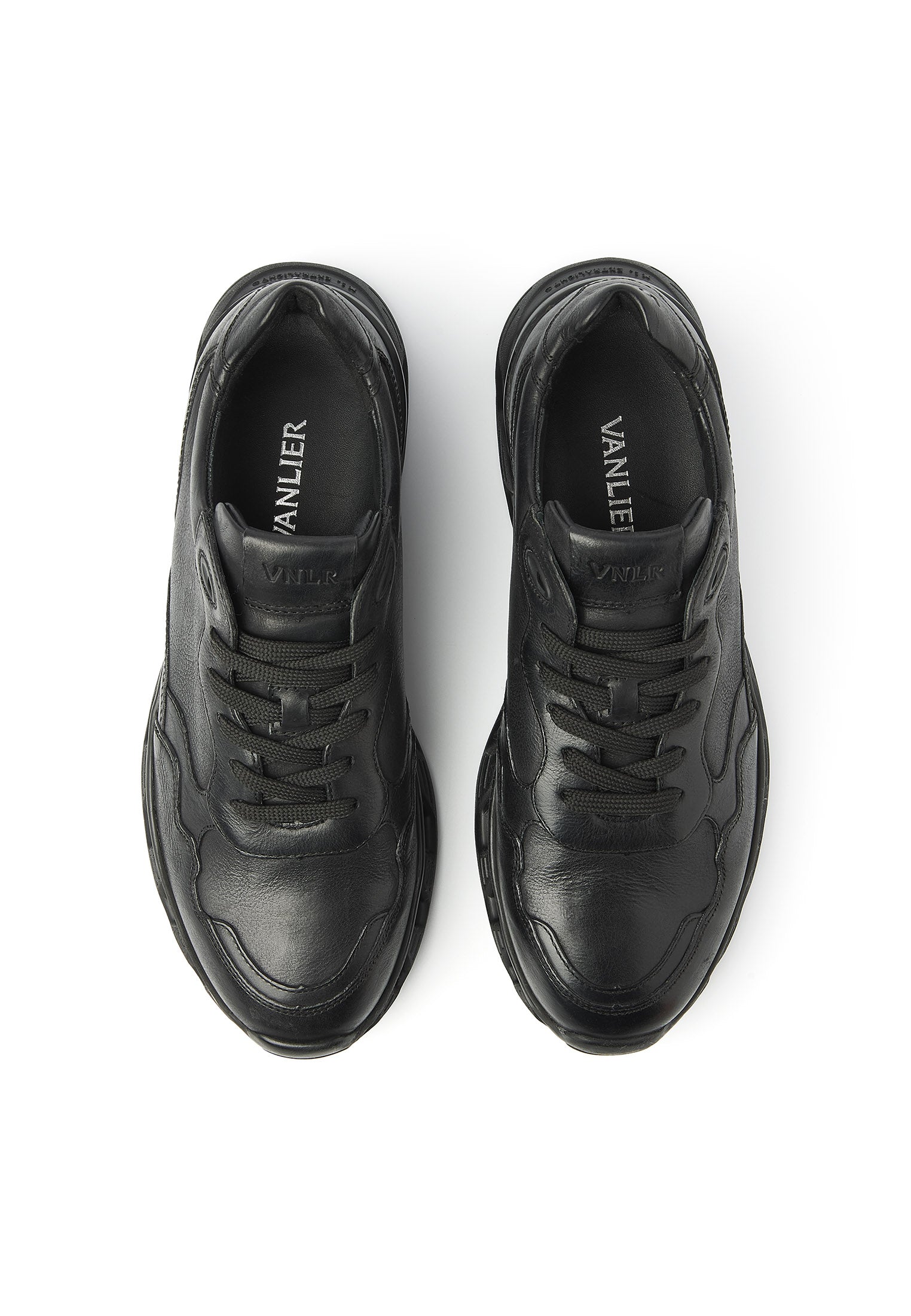 Zwart gladleren Orlando sneaker 'Shiny black'