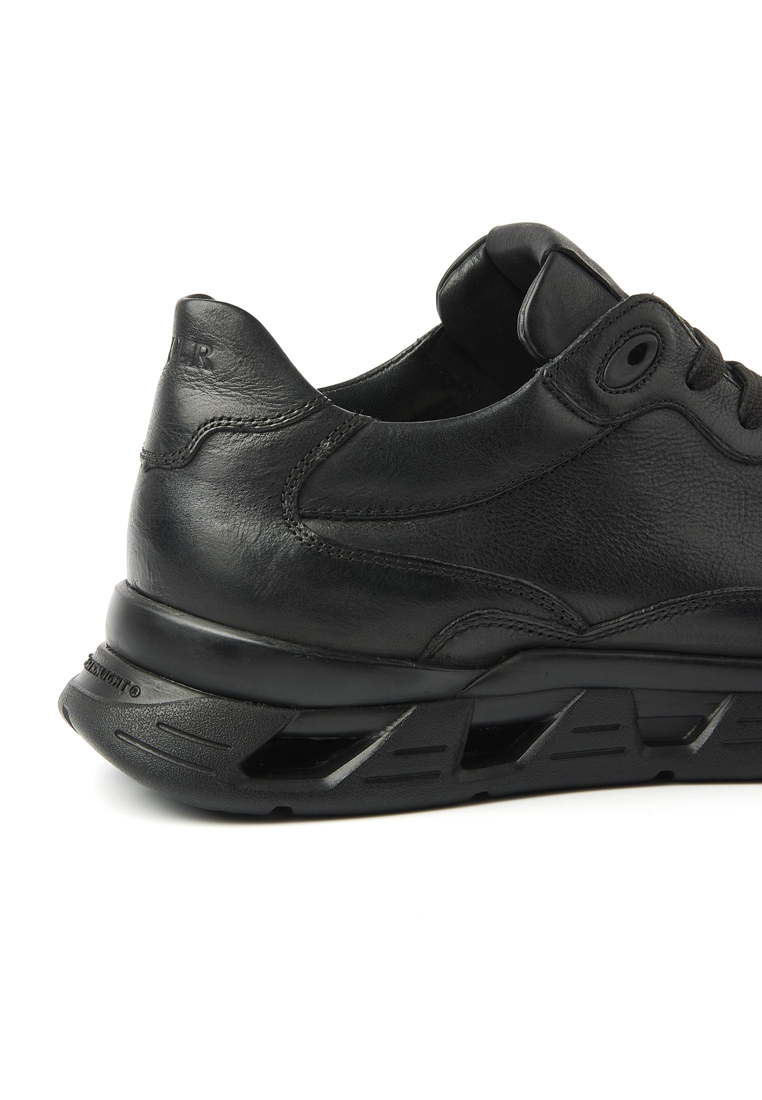 Zwart gladleren Orlando sneaker 'Shiny black'