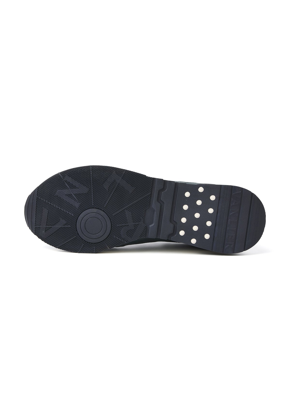 Blauw gladleren Romeo sneaker