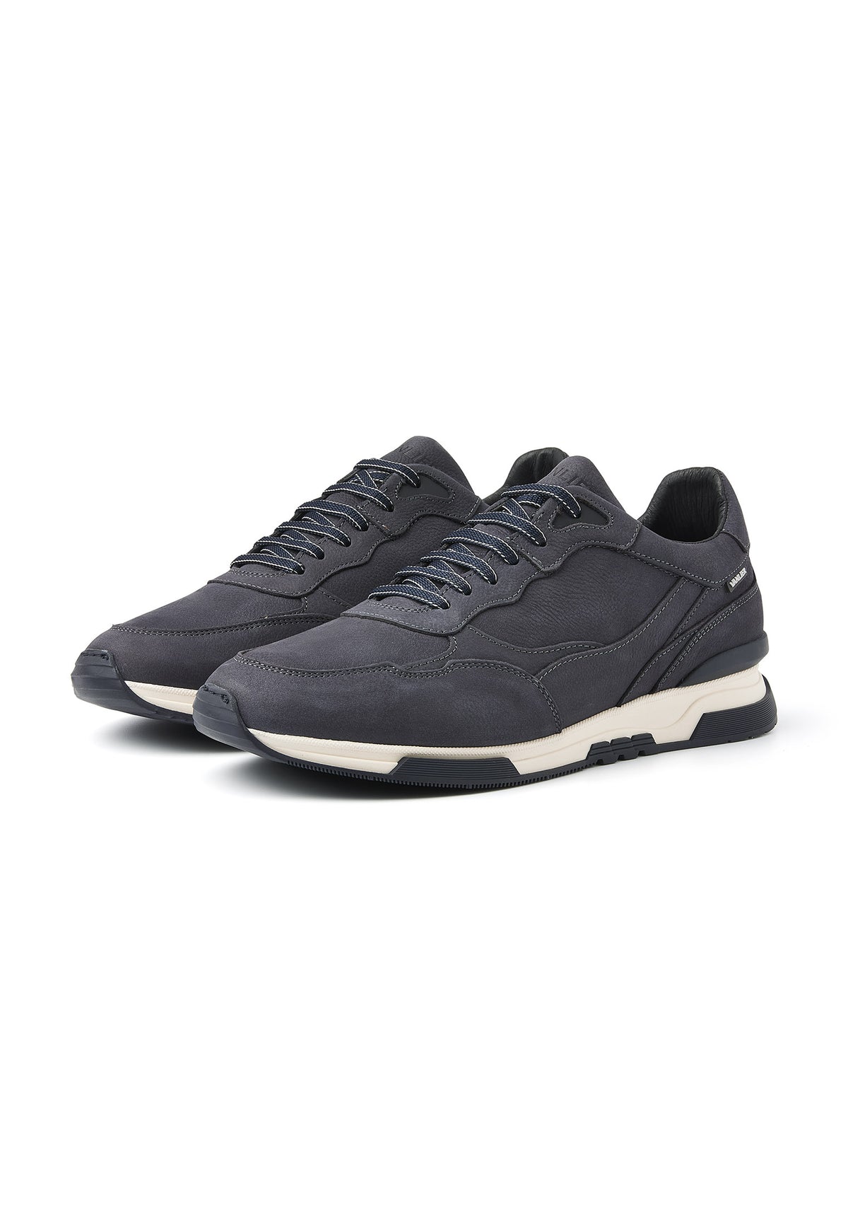 Navy blauw nubuck Romeo sneaker