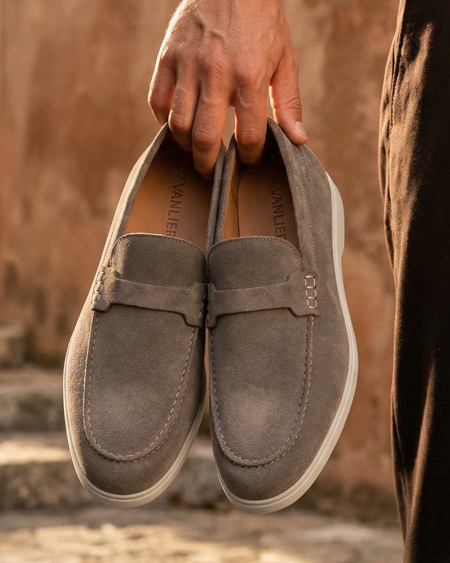 Taupe suède Ascona-H loafer
