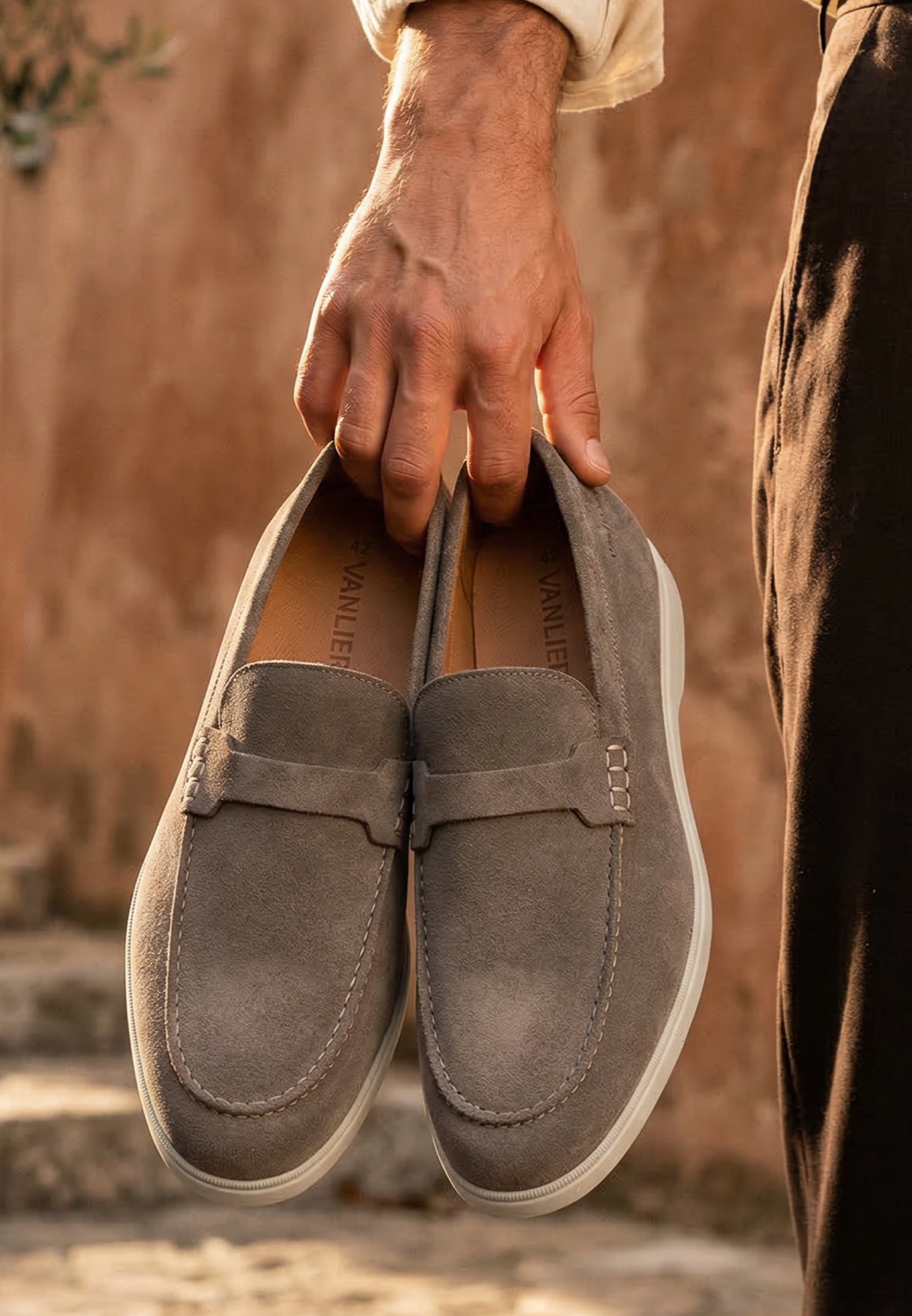 Taupe suède Ascona-H loafer