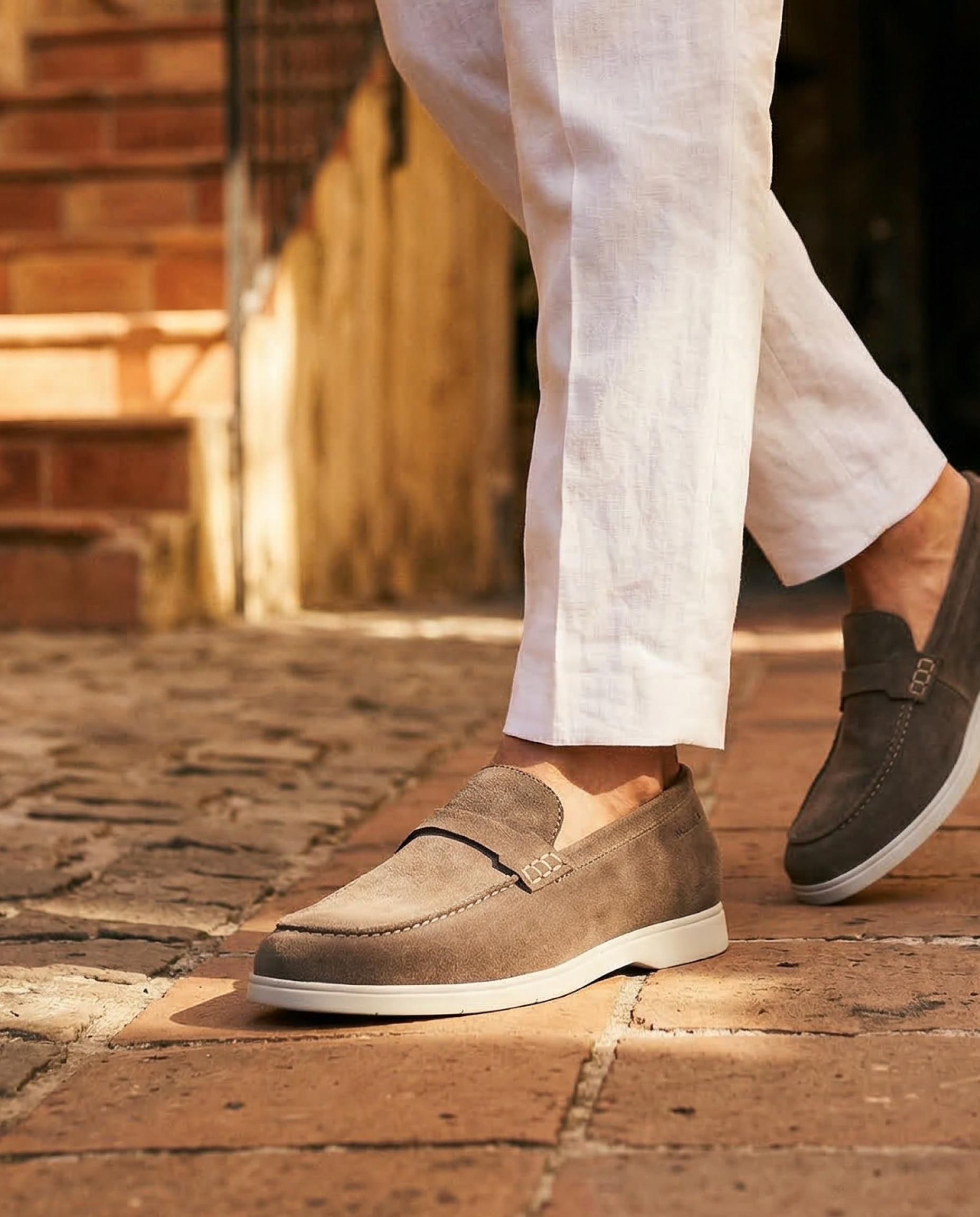 Taupe suède Ascona-H loafer