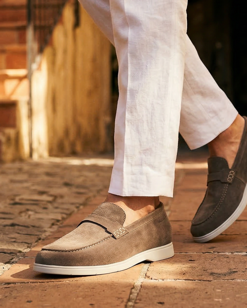 Taupe suède Ascona-H loafer