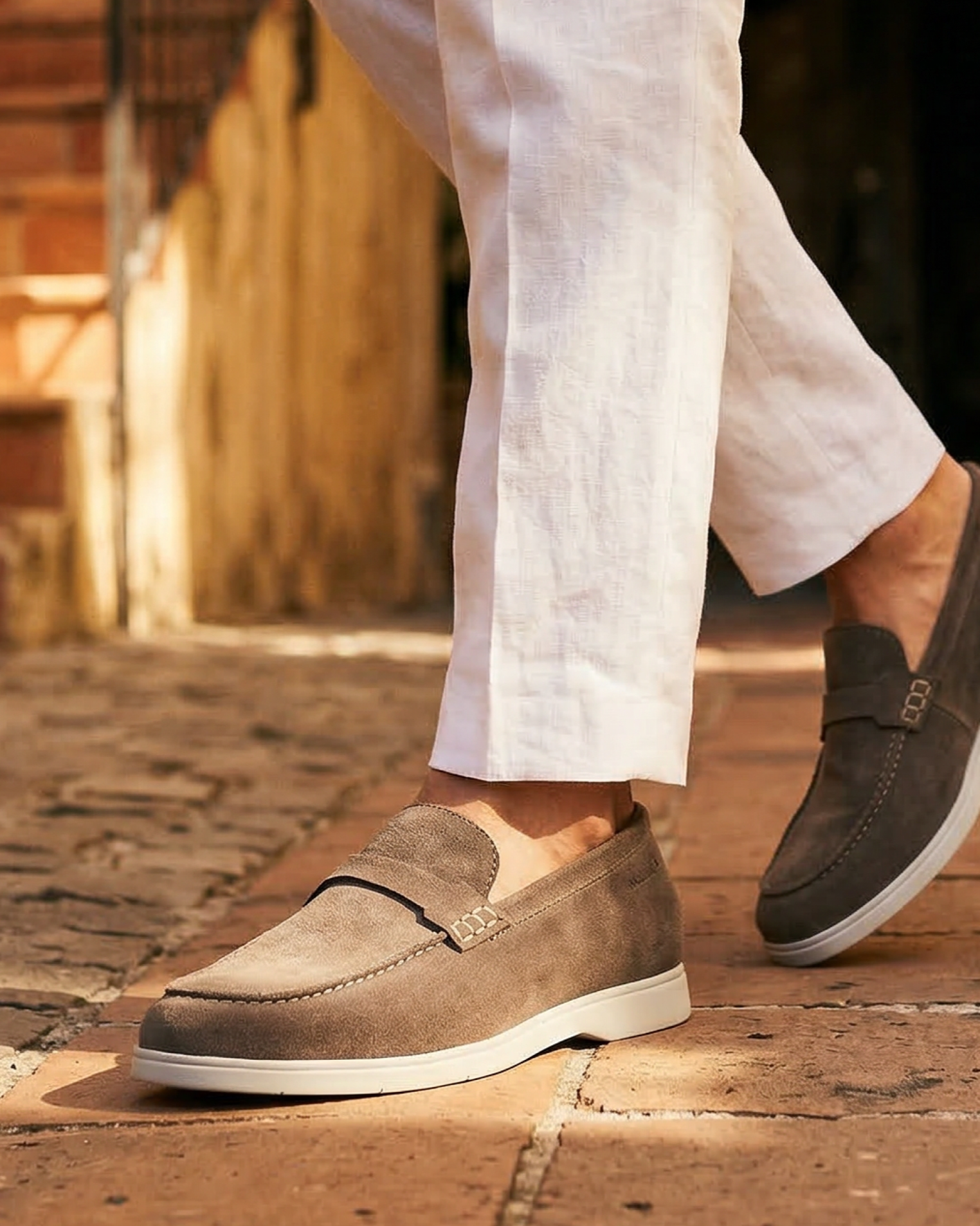 Taupe suède Ascona-H loafer