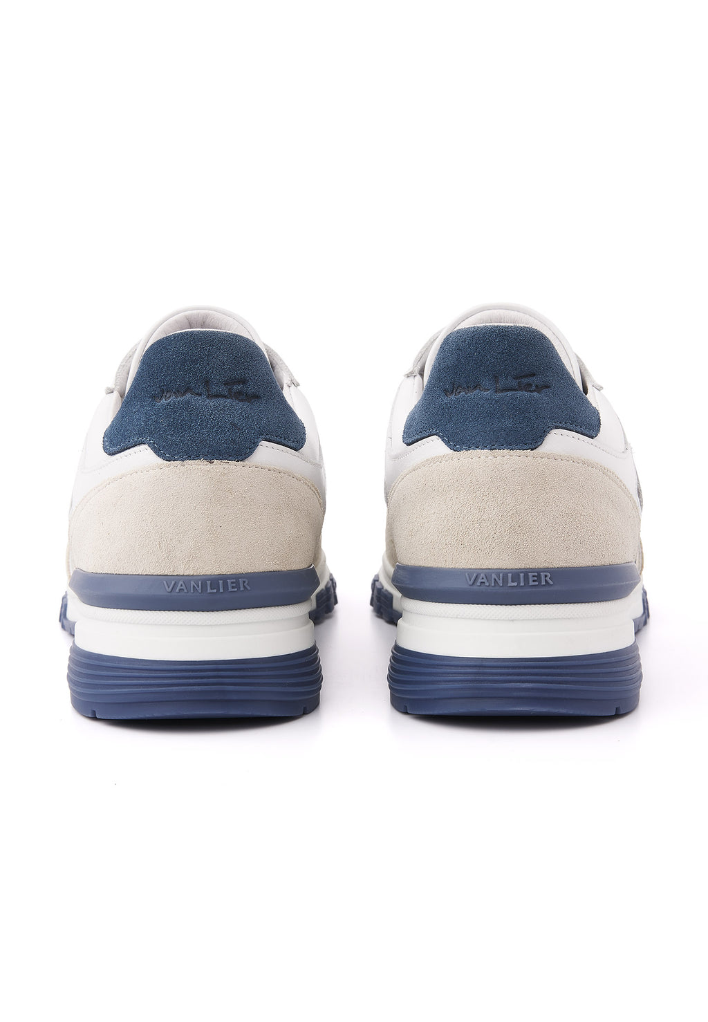 Beige blauw suède combi Veneto sneaker