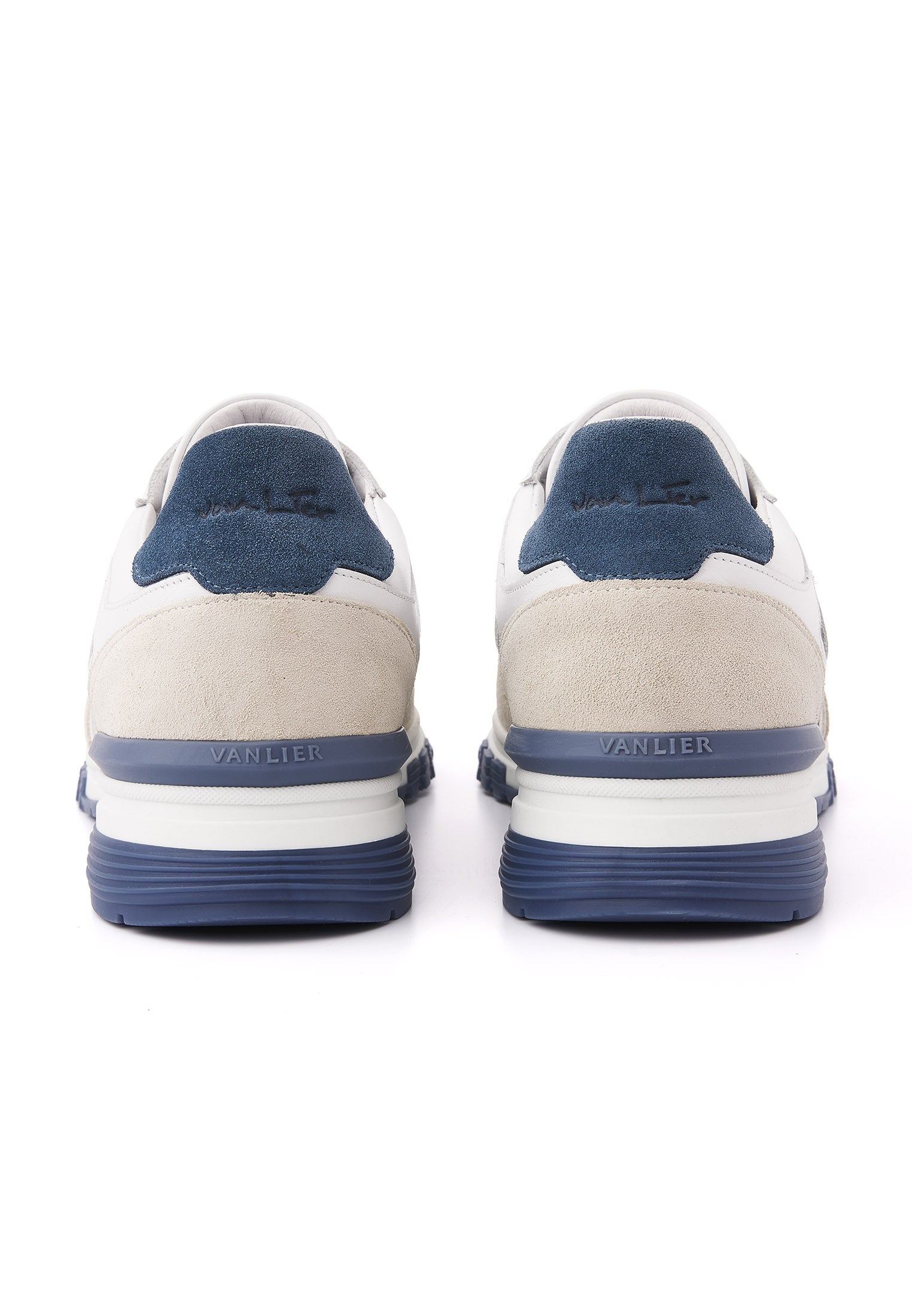 Beige blauw suède combi Veneto sneaker