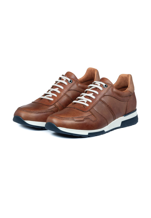 Cognac smooth leather Positano Sneaker