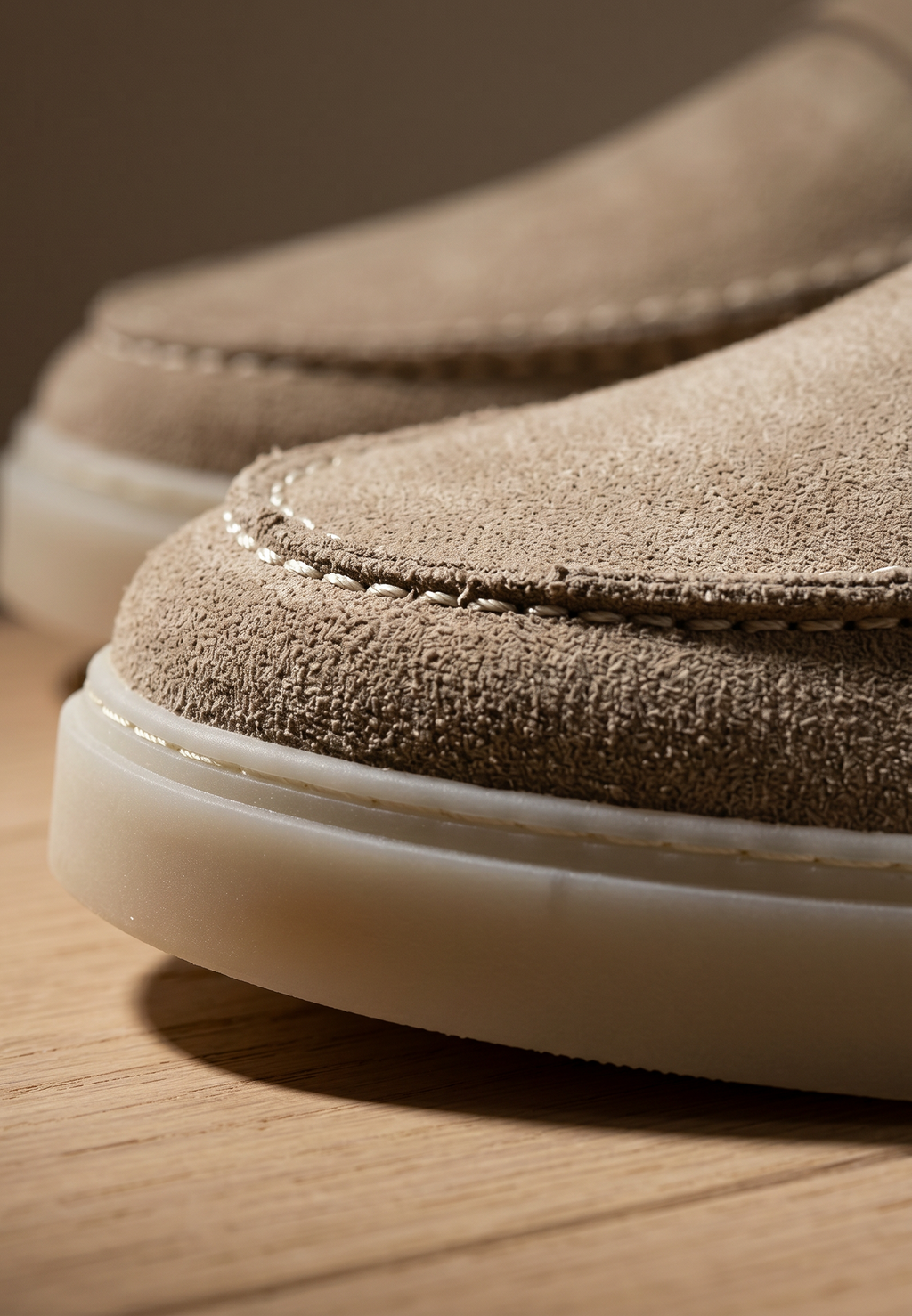 Beige suède Bari loafer