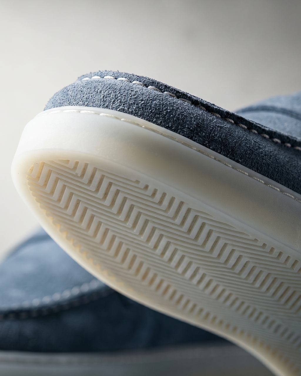 Metal blauw suède Bari loafer