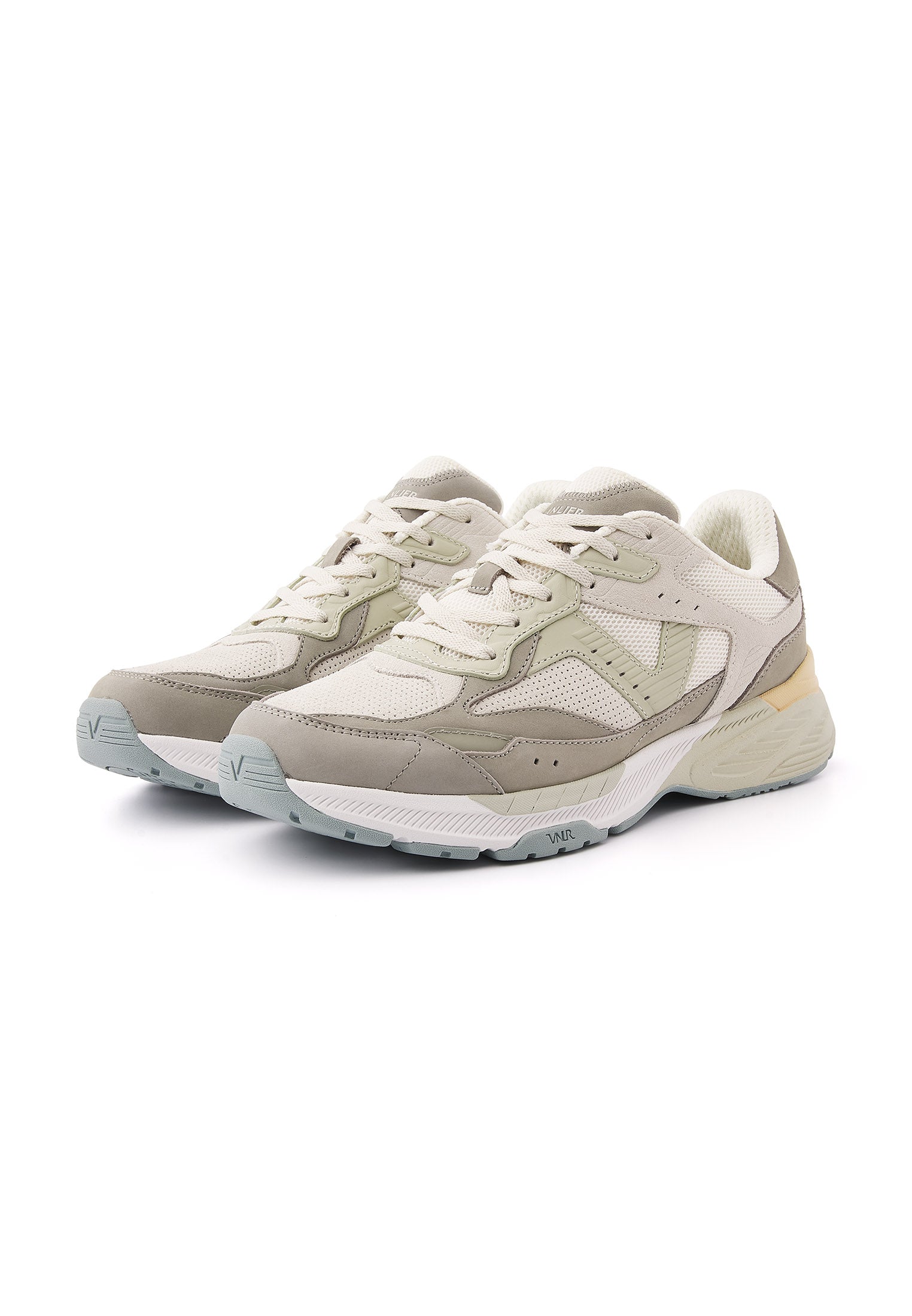 Wit lichtgroen combi Cosmos sneaker