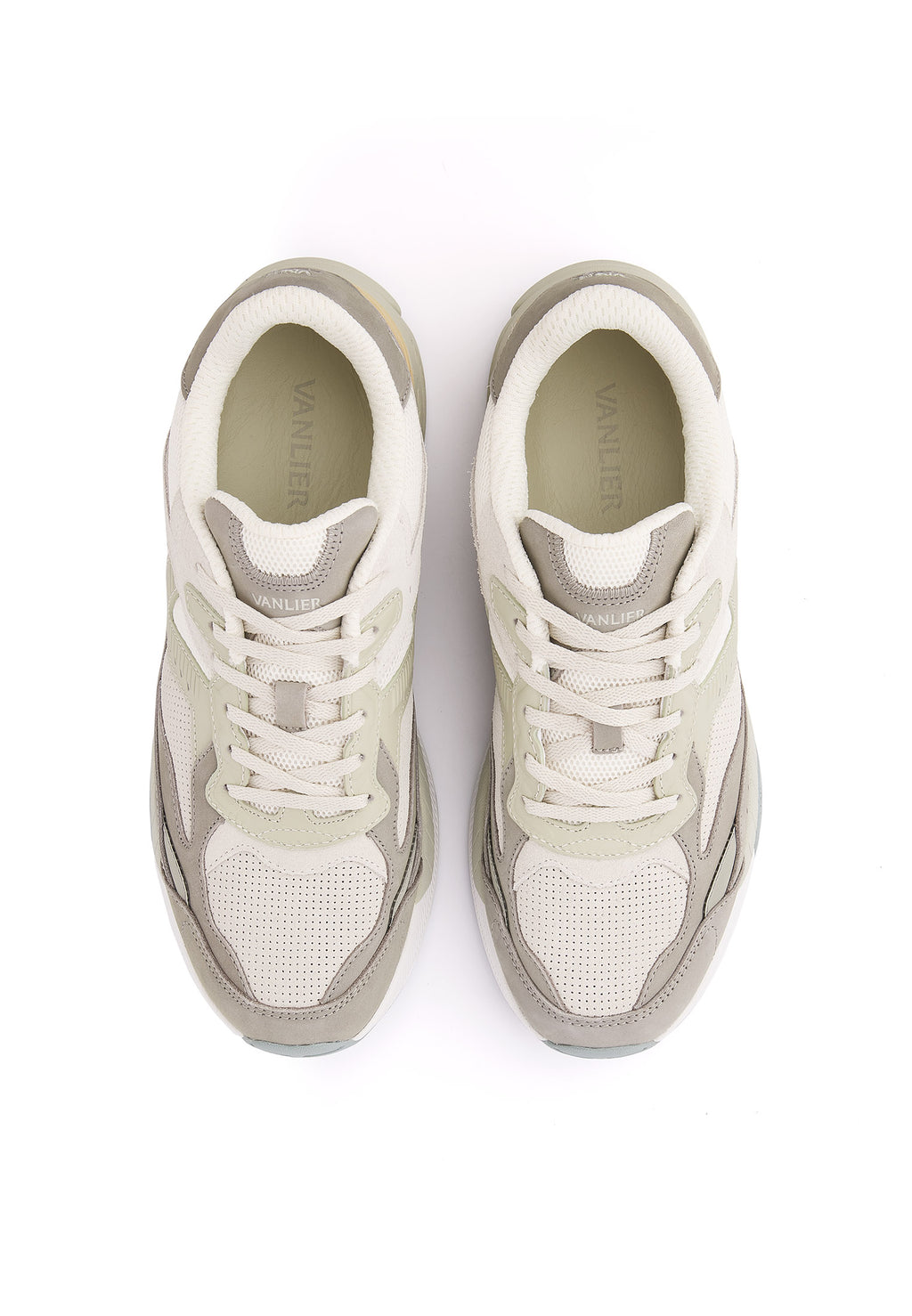 Wit lichtgroen combi Cosmos sneaker