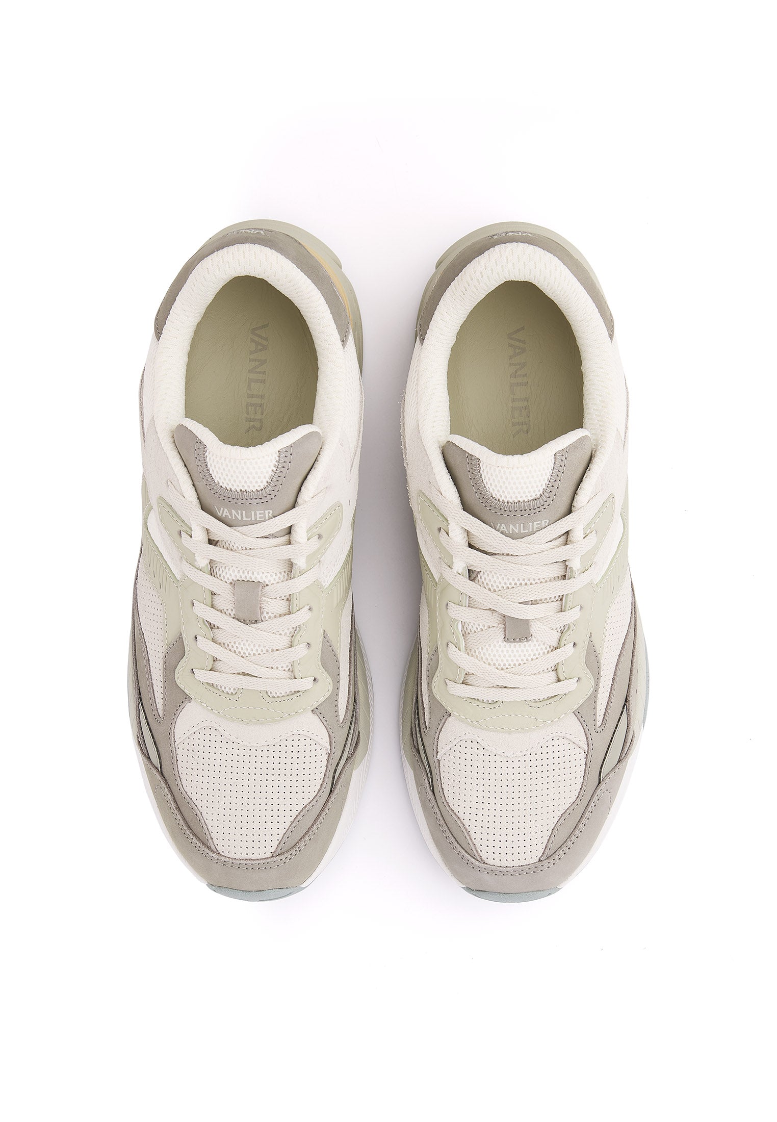 Wit lichtgroen combi Cosmos sneaker