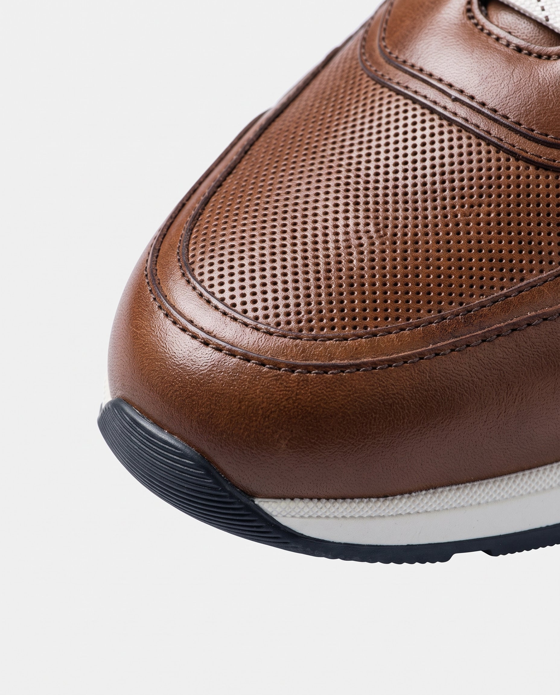 Bruin cognac gladleren Positano sneaker