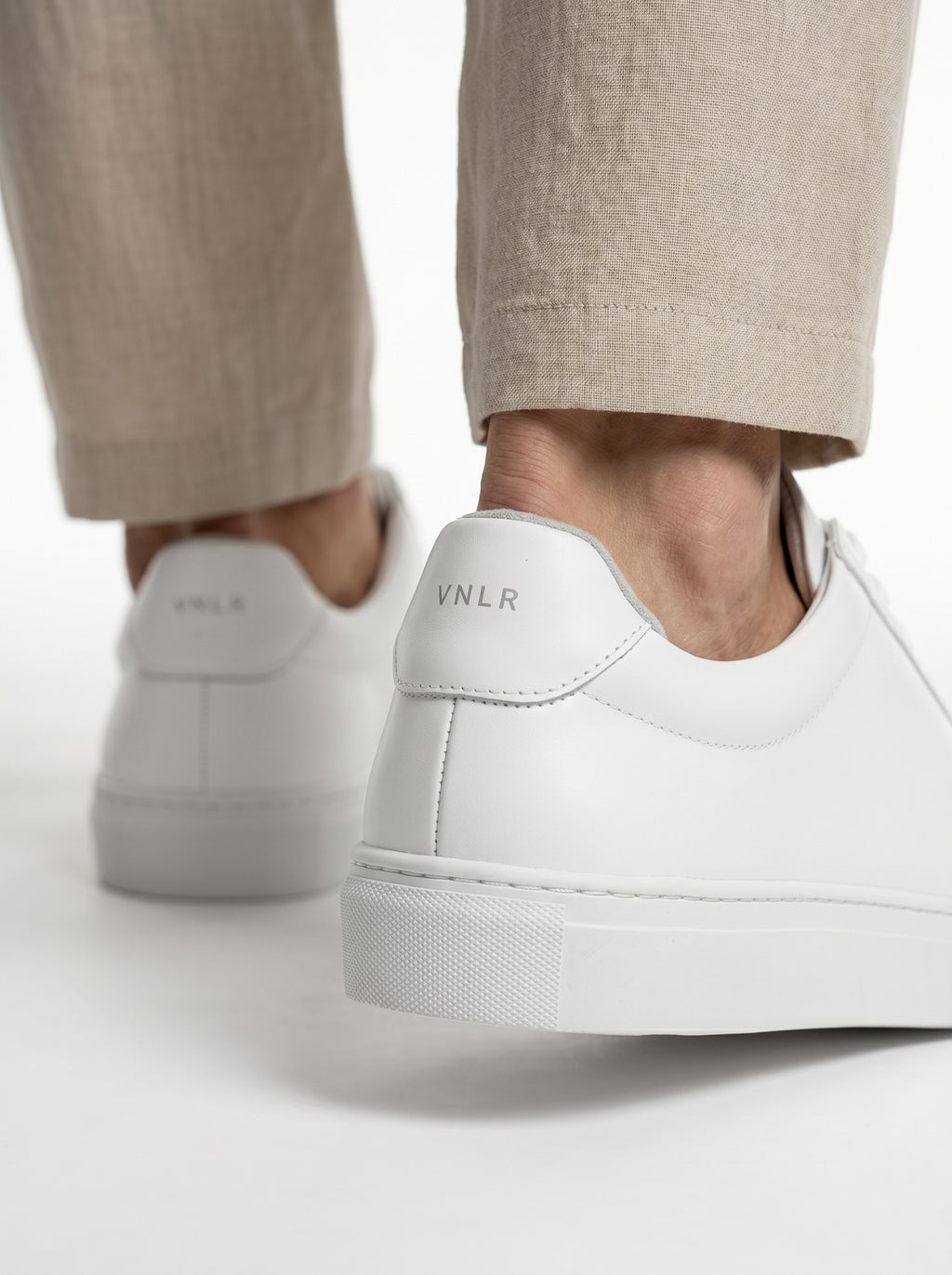 White smooth leather Novara sneaker
