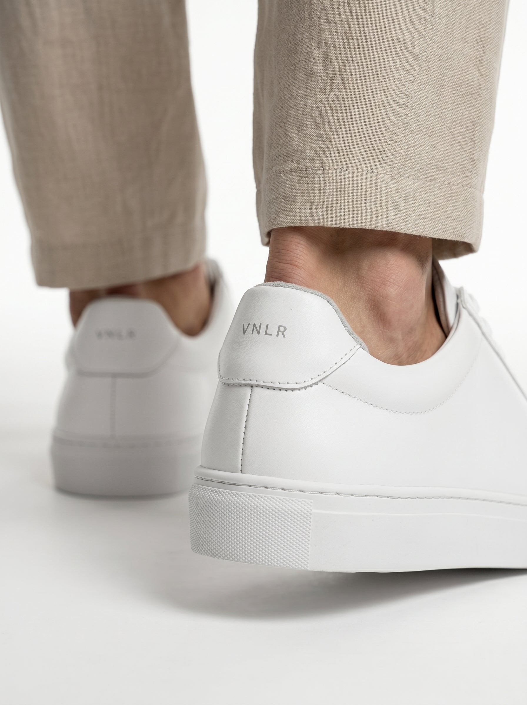 Wit gladleren Novara sneaker