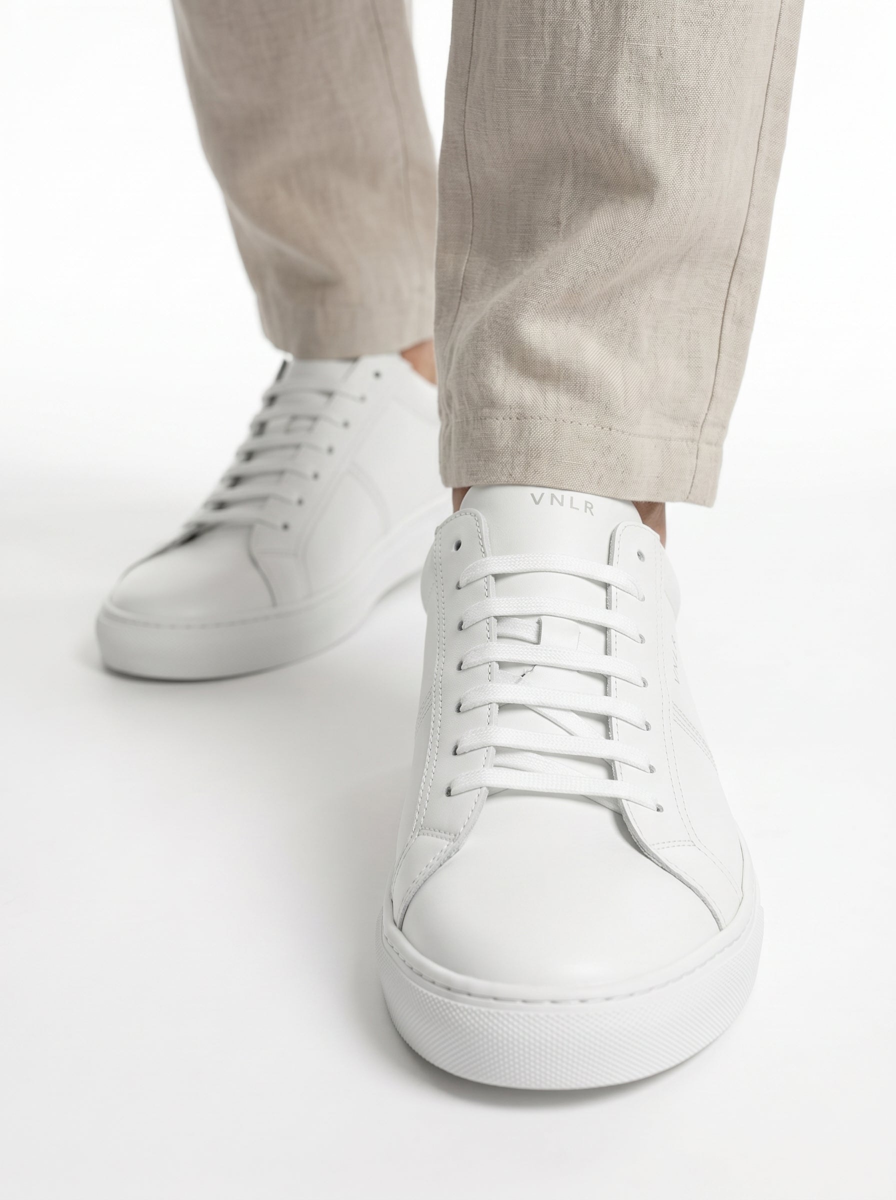 Wit gladleren Novara sneaker