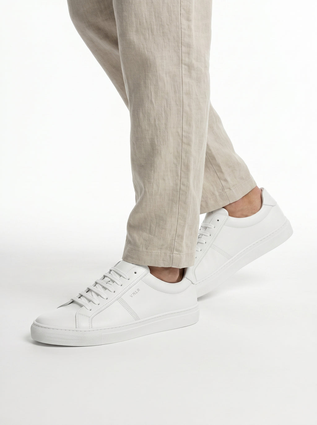 White smooth leather Novara sneaker