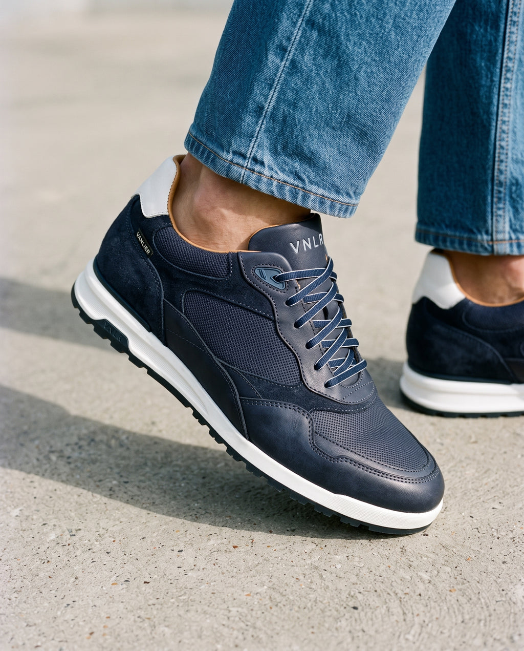 Sneaker Ravello en nubuck marine