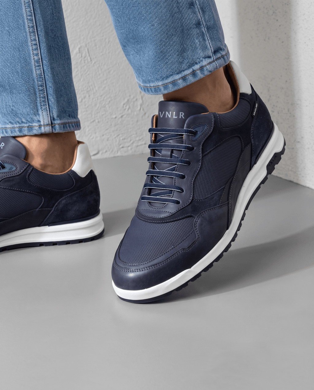 Sneaker Ravello en nubuck marine