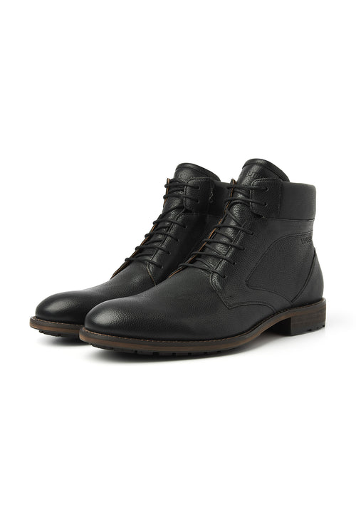 Zwart leren Henry boot