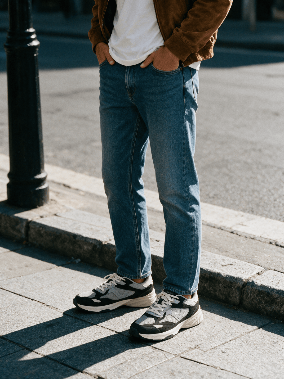 Zwart lichtgrijs combi Cosmos sneaker