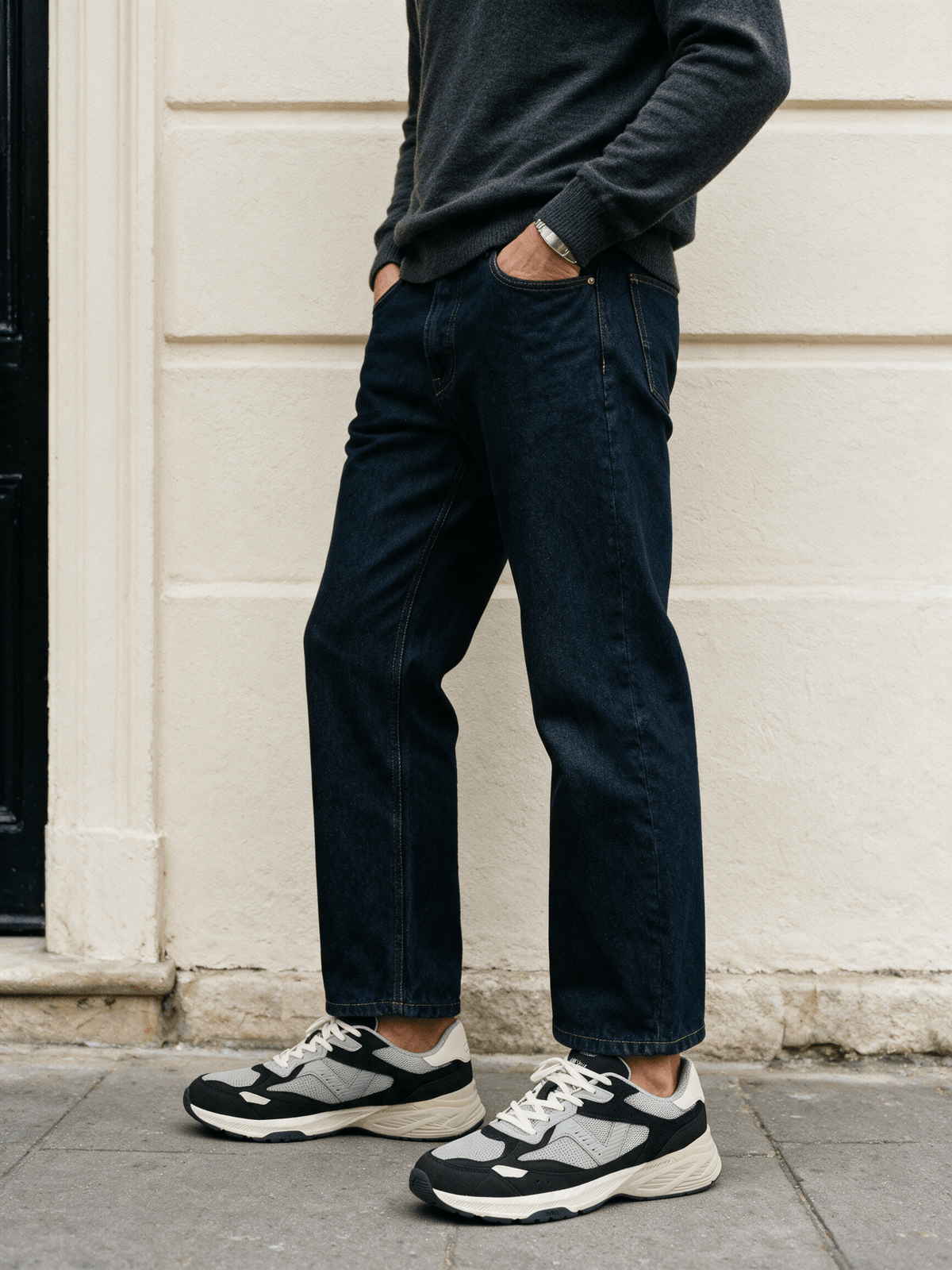 Zwart lichtgrijs combi Cosmos sneaker