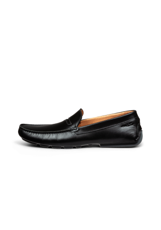 Zwart gladleren Mocassin