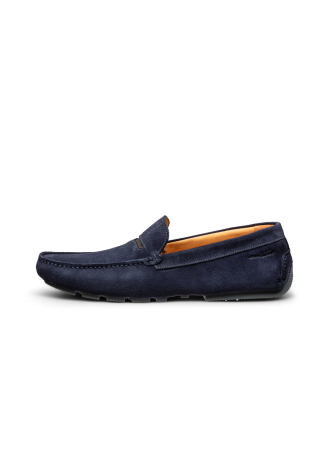 Navy suède Mocassin