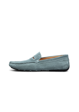 Grijs blauw suède Mocassin
