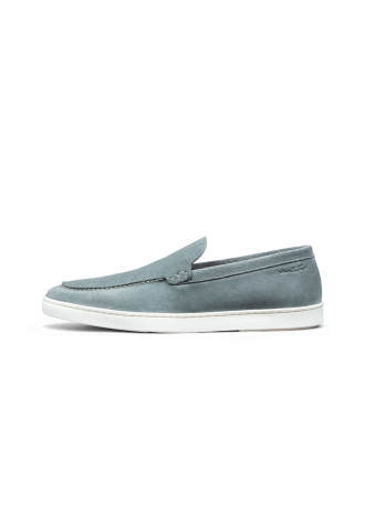Grijs blauw suède Lugano loafer