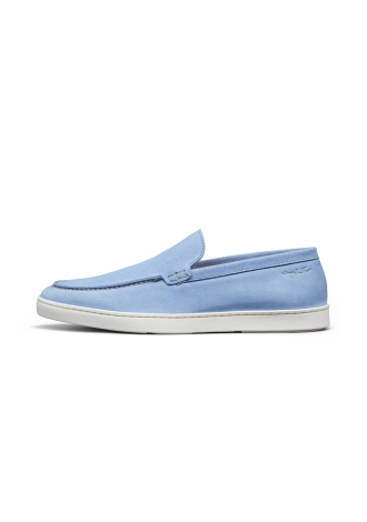 Lichtblauw suède Lugano loafer