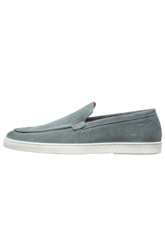 Grijs blauw suède Lugano loafer