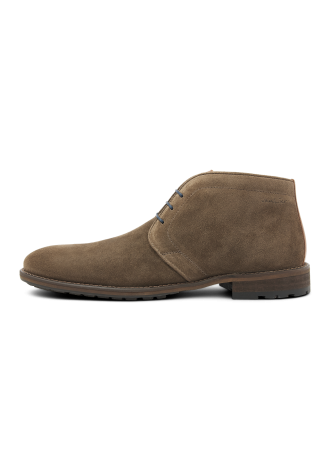 Taupe suède Montana halfhoge veterschoen