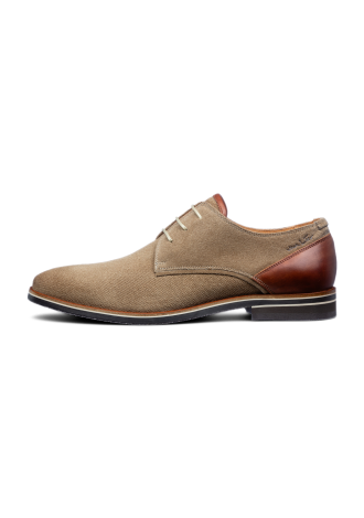 Taupe suède Amalfi veterschoen