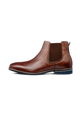 Licht cognac gladleren Amalfi chelsea boot