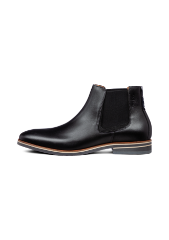 Zwart gladleren Amalfi chelsea boot