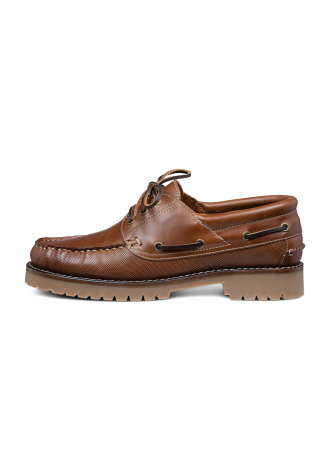 Bruin cognac gladleren Baylands boot