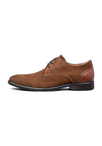 Cognac suède Erasmo veterschoen