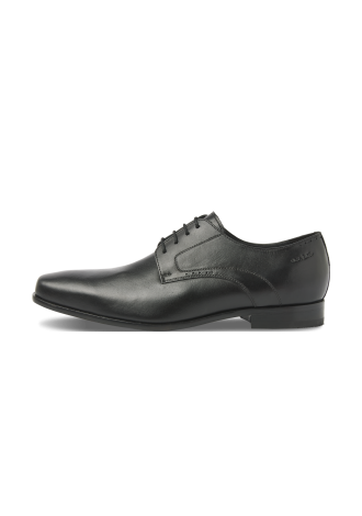 Zwart gladleren Rhodes veterschoen