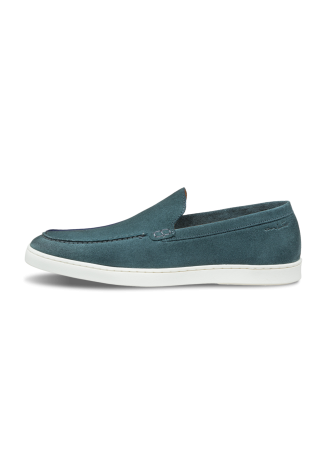 Petrol blauw suède Lugano loafer