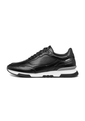 Zwart gladleren Romeo sneaker