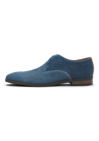 Blauw suède Bregenz veterschoen