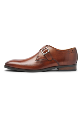 Cognac gladleren Bregenz gespschoen