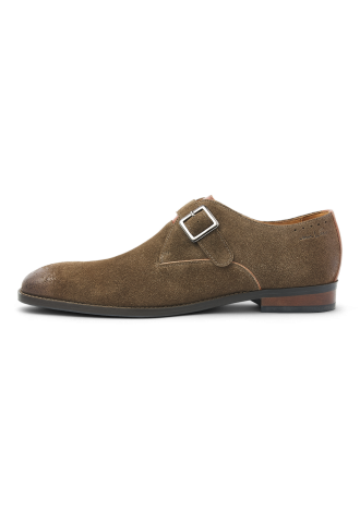 Taupe suède Bregenz gespschoen