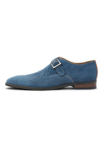 Blauw suède Bregenz gespschoen