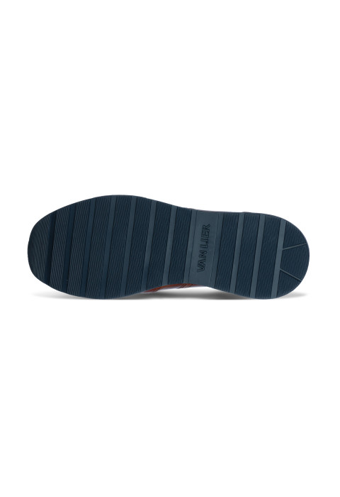 Cognac gladleren Positano sneaker