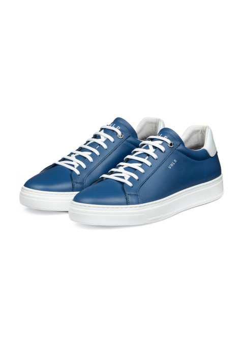 Blauw gladleren Barossa sneaker