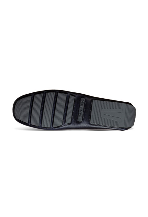 Navy gladleren Mocassin